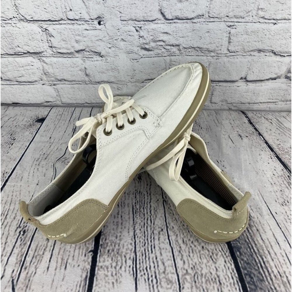 Margaritaville Beach Bum Canvas Uppers Dock Boat Shoes White sz 10